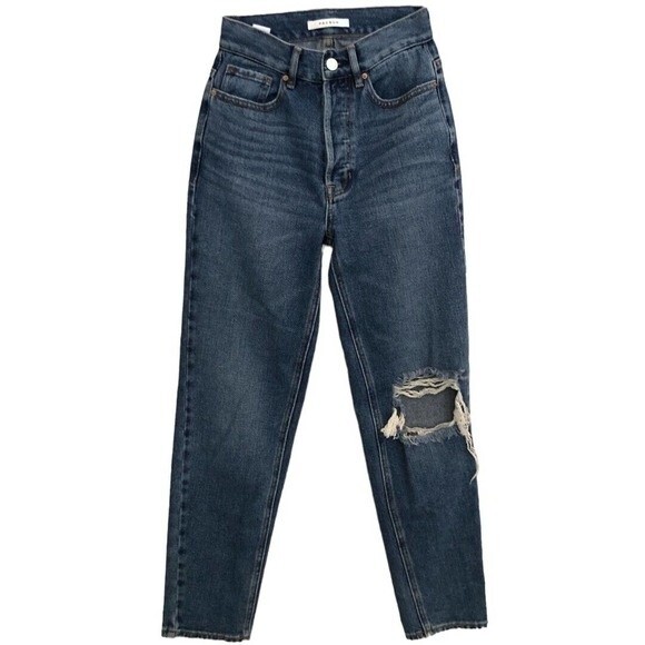 PACSUN JEANS ultra high rise denim size 23 XXS distressed ripped knee - Picture 2 of 6